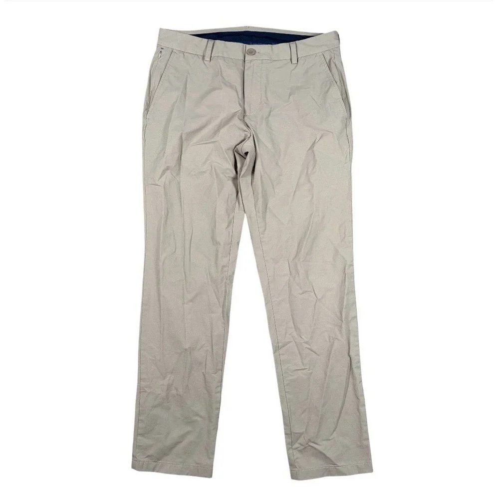Vineyard Vines Pant Mens 33x30 Beige OTG On-The-Go Chino Straight Stretch Casual